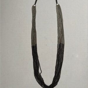 Elegant Black and Silver Necklace